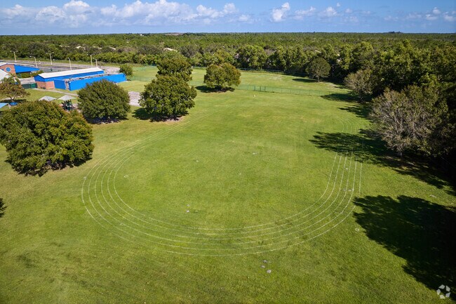 Sea Wind Elementary School has a field perfect for sporting and track.