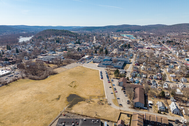 Jennie F Snapp Middle School can be seen tucked in the rolling hills of New York's sourtern tier.