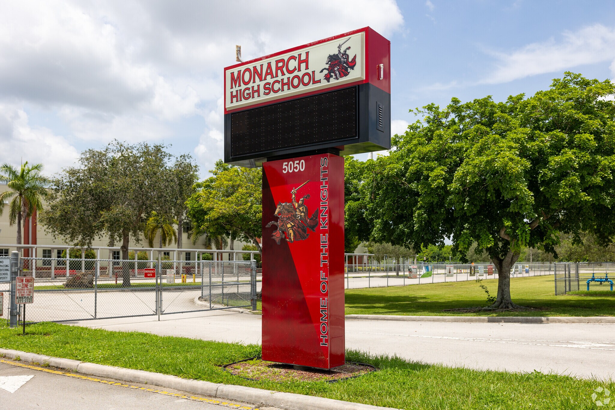 Monarch High School is the largest school in the area of Palm Beach Farms neighborhood.