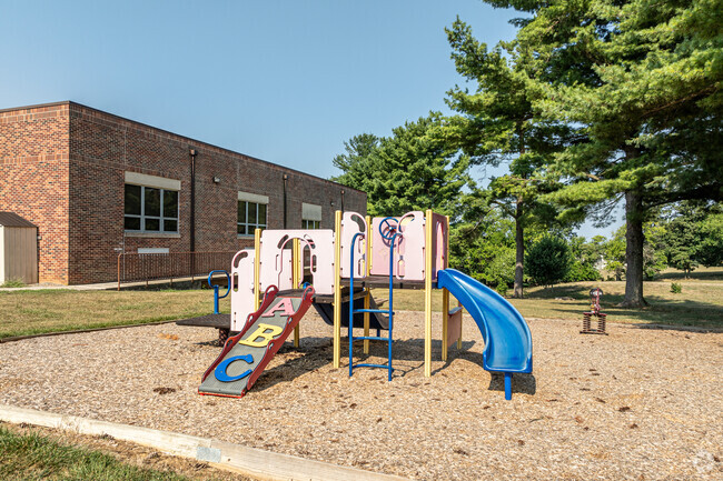 The younger New Salem Elementary students get their own safe play space.