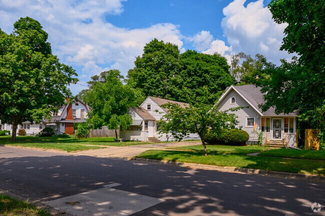 Small, family homes line the streets of the Northside neighborhoods.
