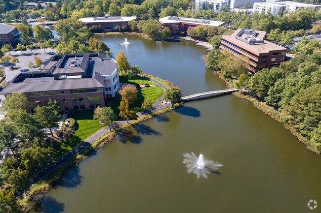 Business park offers aa scenic break from the corporate buildings many nearby work in.