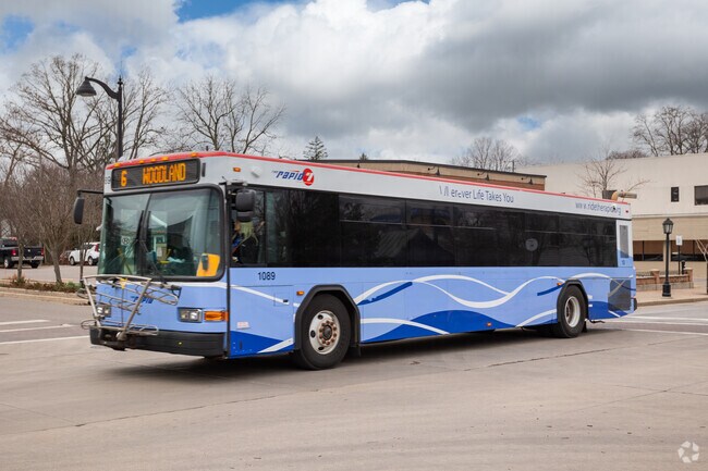 The Rapid bus system runs all throughout East Grand Rapids with stops in Gaslight Village.
