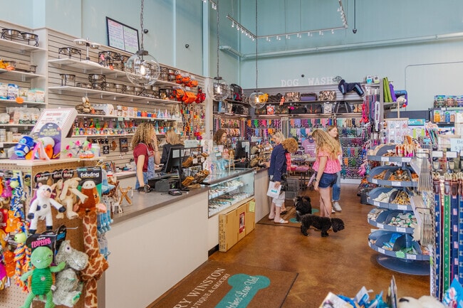 Brickyard residents enjoy shopping at Hairy Winston Pet Boutique in Mount Pleasant.