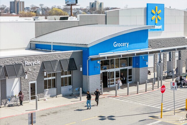 In one corner of the Niagara neighborhood, the rather new WalMart has a prominent position near Brayton Avenue.
