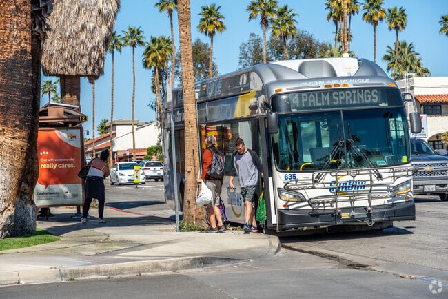 Public transportation is easily accessible for residents of Palm Springs Villas II.