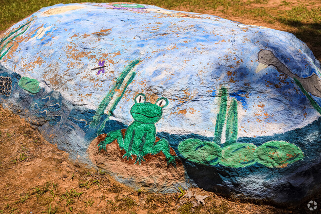 Artwork covering a rock at Blue Ridge Elementary in Augusta, GA.