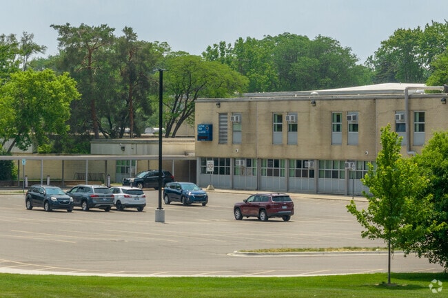 Oak Park Preparatory Academy building and parking in Oak Park.