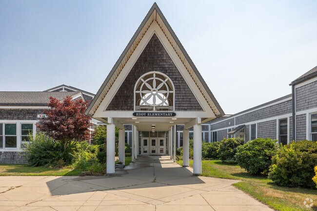 A grand entrance at Eddy Elementary School in Brewster.