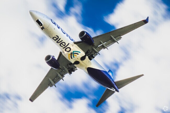 Fly commercially via Avelo Airlines through Lakeland Linder International Airport.