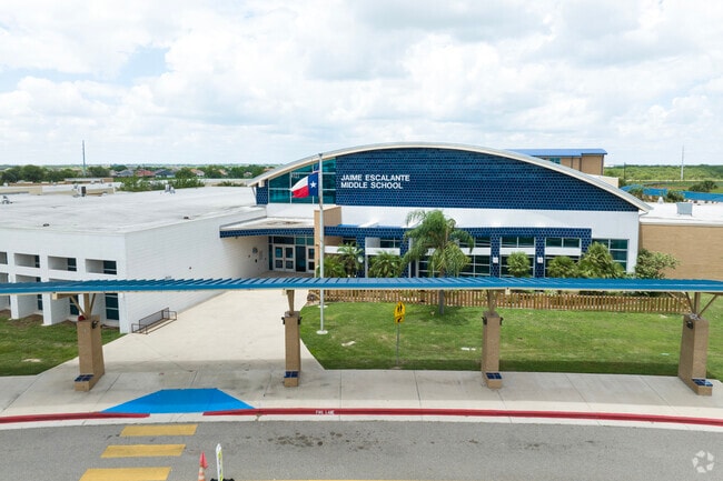 Jaime Escalante Middle School hosts grades 6th to 8th grade in the Las Milpas area.