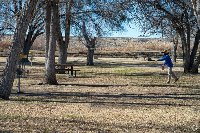 Enjoy a round of disc golf at Mojave Narrows Regional Park.