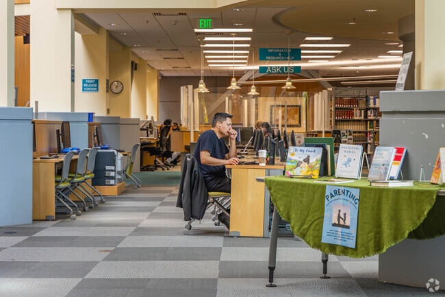 Consortium Library is a great place for students and others to study in the University Area.