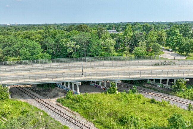 The bridge overpass that connects Five Points and Rolling Green is a huge transit spot.