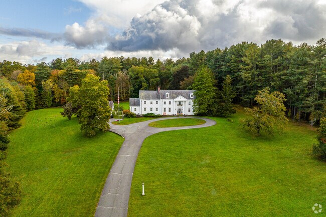 Large homes with large secluded properties can be found around East Douglas.