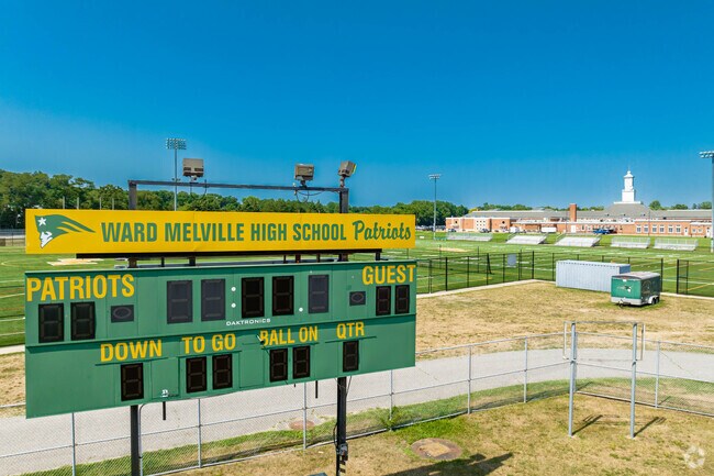 Ward Melville High School in Old Field serves grades 9 through 12.