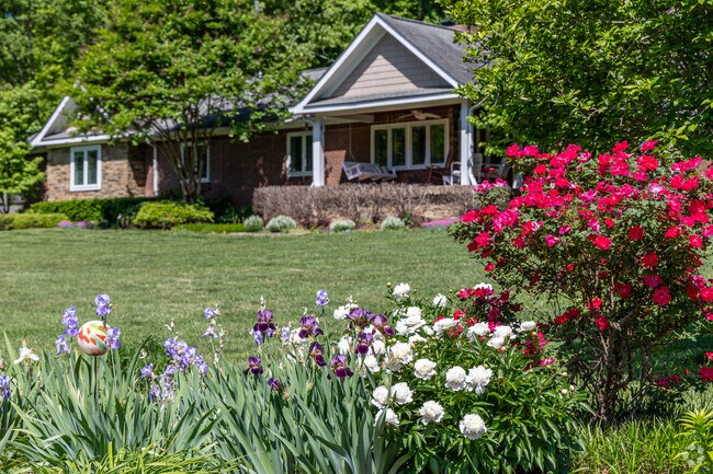 Chilhowee Hills gardens flourish and are featured along the Dogwood Trail.
