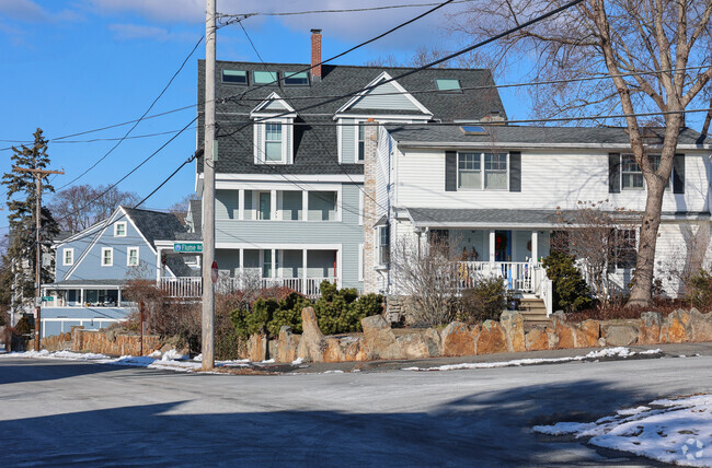 Magnolia's New England homes are nestled close together.