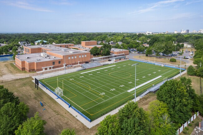 Dreher High School has a great football field on campus.