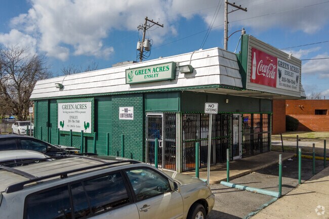 The exterior of Green Acres restaurant.