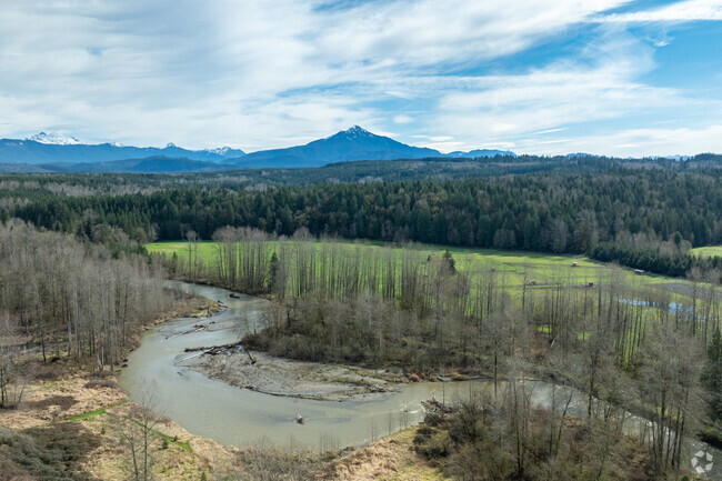 The Pilchuck River winds through the Lochsloy neighborhood in Lake Stevens, WA.