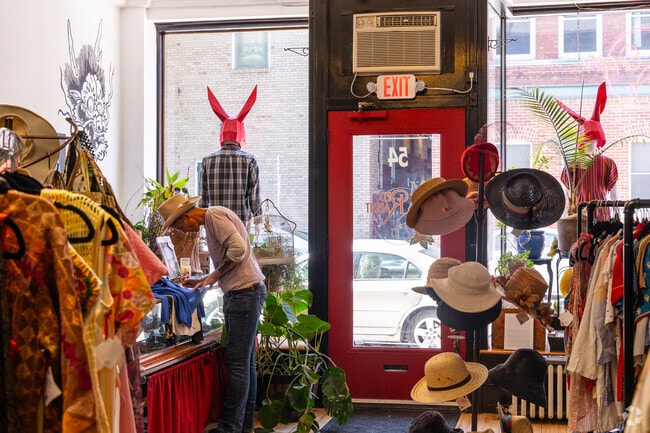 Shop the beautifully curated vintage selection at Red Rabbit Bazaar near Fairmount.