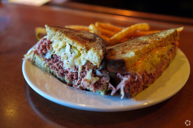 Grab a reuben and a fresh draft at McGinty's Wood Oven Pub.