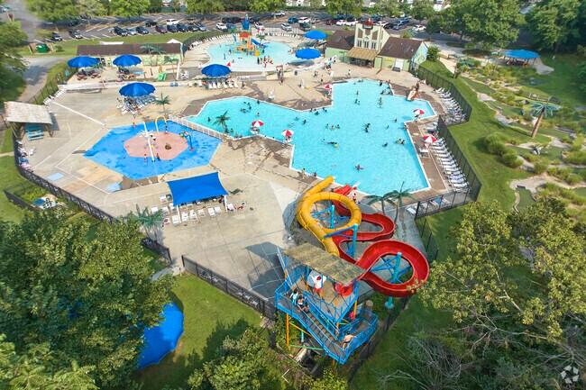 Volcano Island provides families in Cascades a fun way to cool off in the summer.