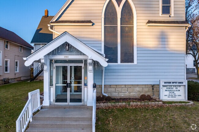 The entry at Southside Baptist School in West Allis.
