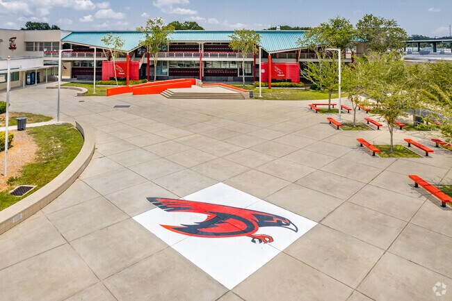 Dunedin High School is the home to the Mighty Falcons nearby to Wilshire Estates.