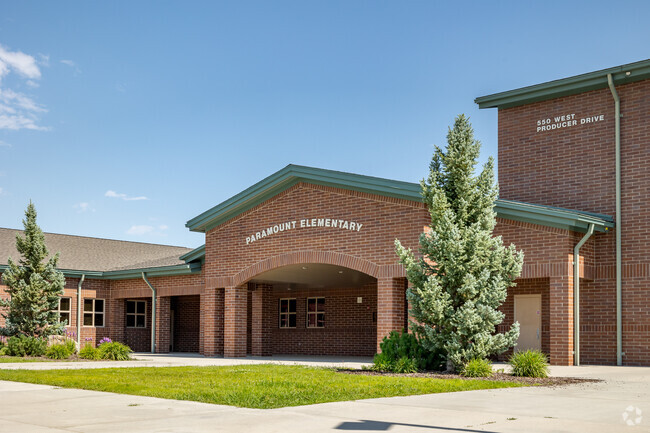 West entrance at Paramount Elementary School.