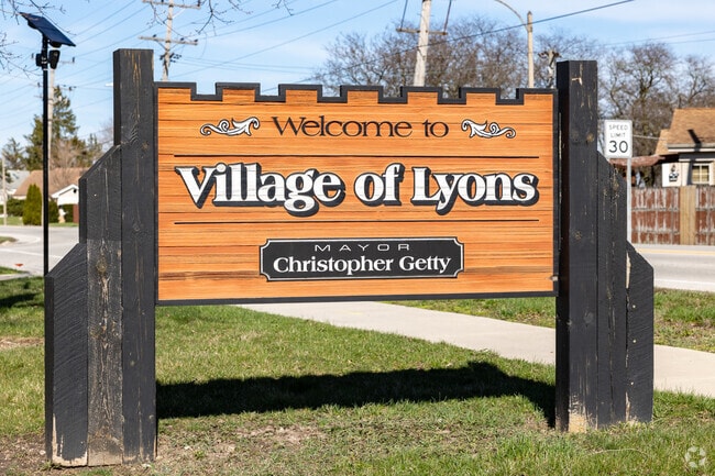 The village of Lyons is lead by Mayor Christopher Getty.