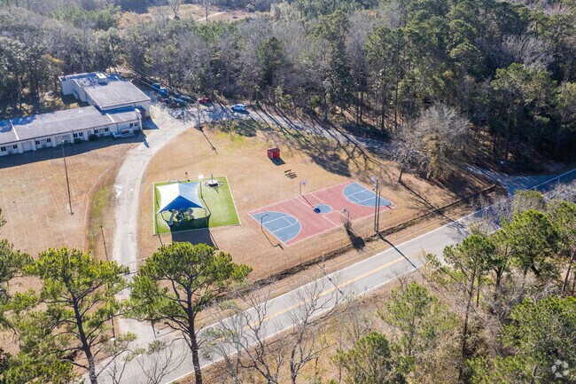 Edith L. Frierson Elementary School in Wadmalaw Island has a great basketball court.