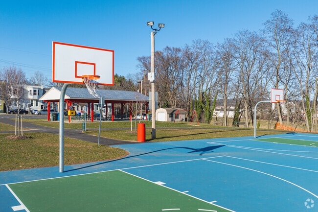 Practice your jump shot on the basketball courts in North York Borough Park.