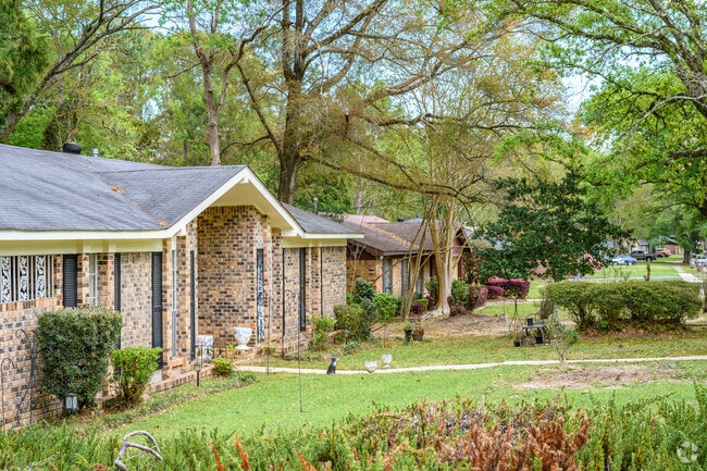 A row of ranch-style homes in the Terrace Hills Neighborhood.