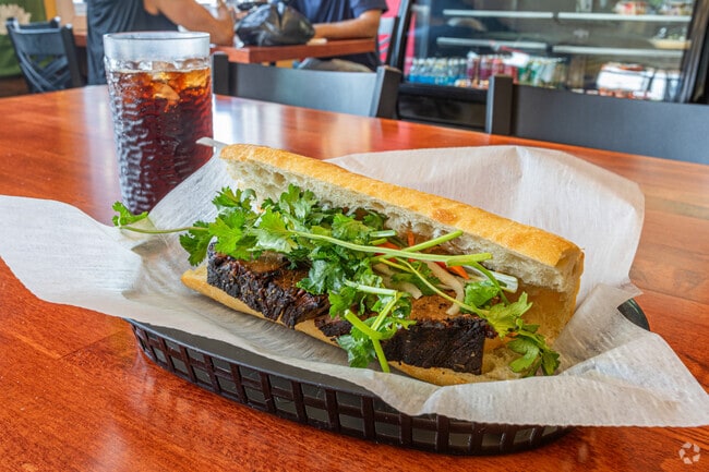 Delicious banh mi is served at Capital City BBQ, just outside the Bassett Park neighborhood.