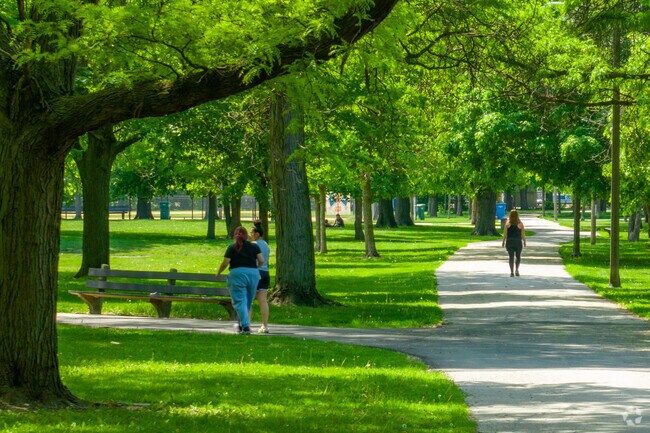 There are walking paths that run throughout Kennedy Park, just outside of Merrionette Park East.