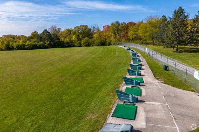Golfers can practice their swing at the driving range at Noyes Park in Menomonee River Hills.