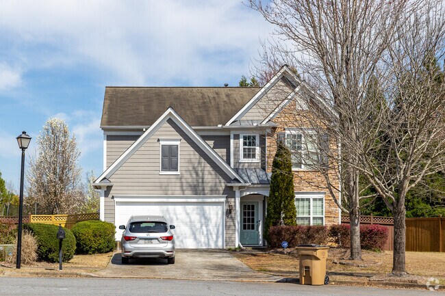 This home in Holly Springs is a two-store transitional home.