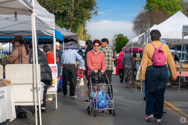 Altadena residents head to the local farmers' market every Wednesday for fresh produce.