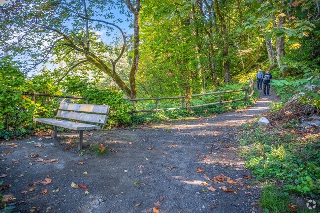 North East Olympia locals enjoying one of many trails in the neighborhood parks.