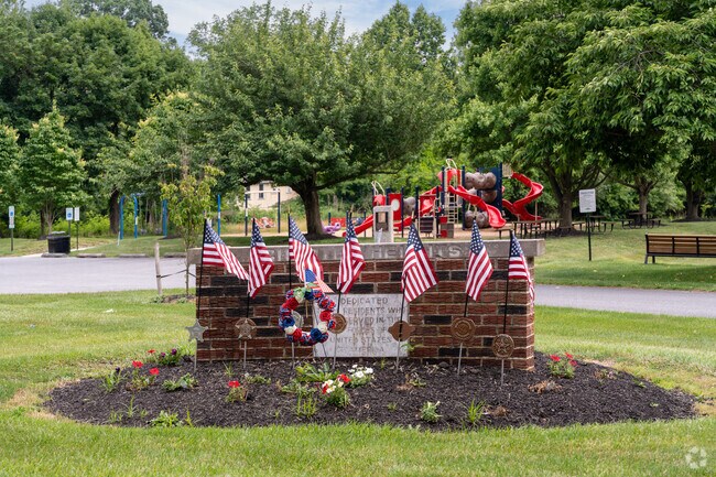 A memorial in Chester Heights Community Park pays tribute to veterans from the area.
