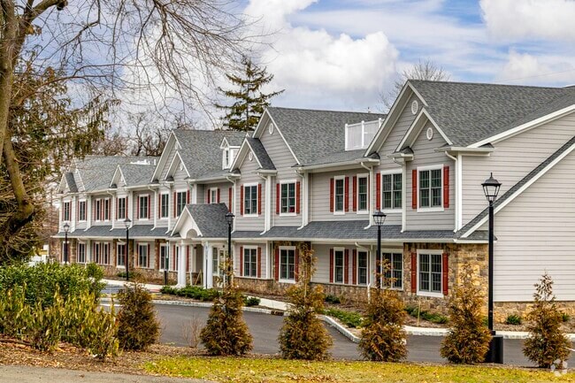 A row of newly developed homes offers a community living in Oradell NJ.
