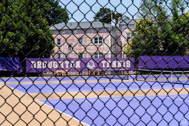 Cameron Village's Broughton Magnet High's school colors are purple and gold.
