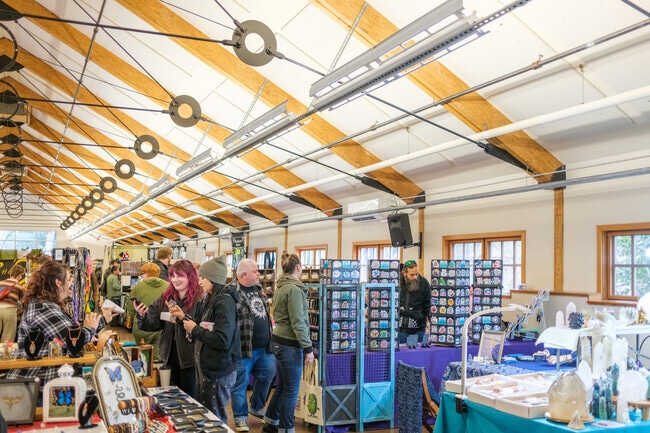 Unique vendors line the walkways at the Imbolc Festival at Pickering Barn in Issaquah.