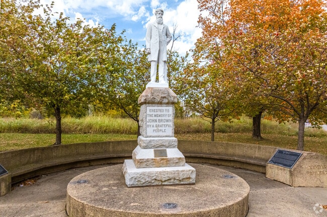 In Quindaro Bluffs a tribute to John Brown, one of the nation’s early-day opponents of slavery.