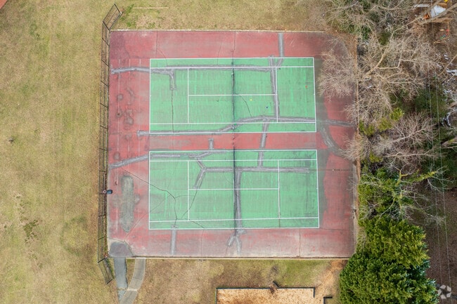 An aerial view of the playground at J.B. Fisher Elementary School.