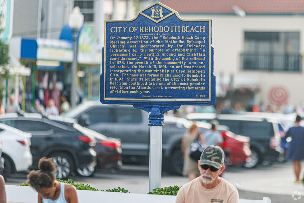 Rehoboth Beach is a popular beach town in Delaware, known for its boardwalk.