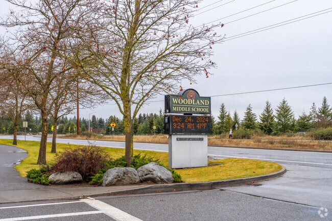 Woodlands Middle School is located in a residential neighborhood.