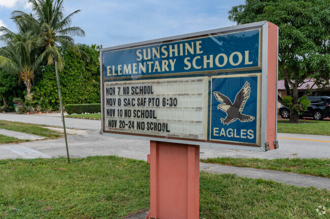 The Sunshine Elementary School SIgn.